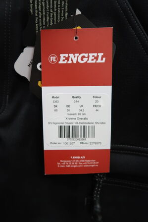1 stk. Engel | X-treme Overalls | Sort | 88