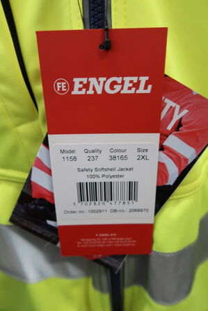 1 stk. Engel | Safety softshelljakke | Gul/blå | 2XL
