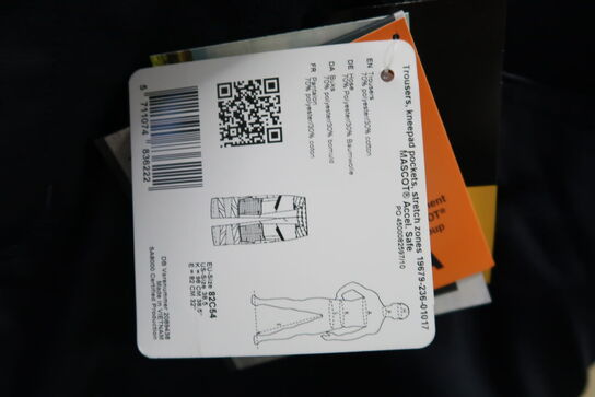 1 stk. Mascot | Bukser med knælommer | Mørk marine/gul | 82C54