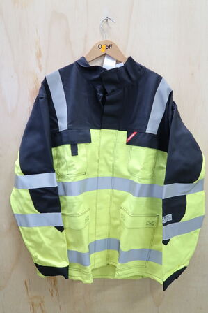 1 stk. Engel | Safety+ EN ISO 20471 Multinorm jakke | Gul/sort | 4XL