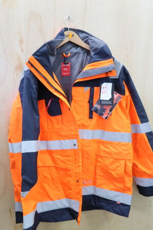 1 stk. Engel | Safety EN 20471 parka skaljakke | Orange/marine | 3XL