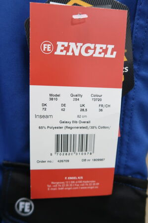 1 stk. Engel | Galaxy overall | Blå/sort | 72