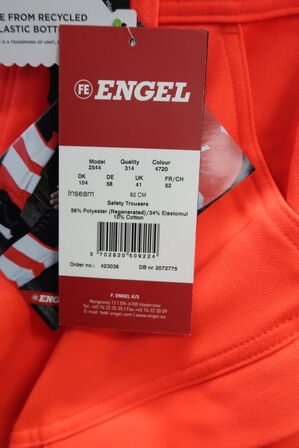 1 stk. Engel | Safety bukser | Rød/sort | 104