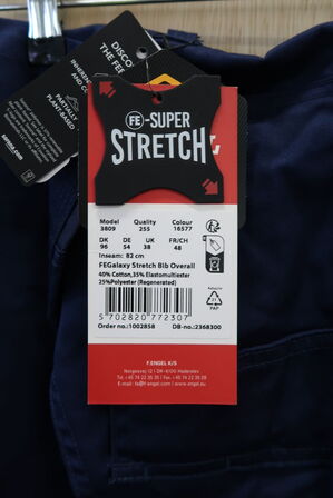 1 stk. Engel | Galaxy herreoverall med stræk | Blå/blågrøn | 96