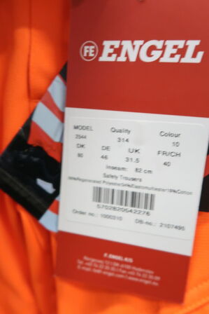 1 stk. Engel | Safety bukser | Orange | 80