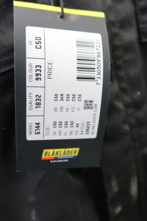 1 stk. Blåkläder | Industri Kedeldragt stretch | Sort/neon gul | C50