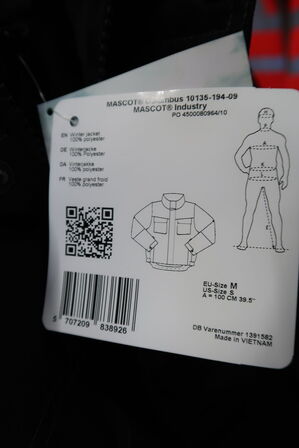 1 stk. Mascot | MASCOT® Columbus Vinterjakke | Sort | M