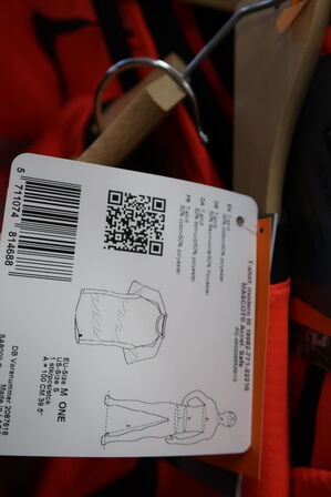 3 stk. Mascot | T-shirt | Rød/mørk marine | M