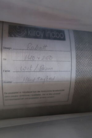 Guævtæppe KILROY INDBO RABATT Wit / Brun 140 x 200