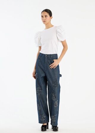 Dawy Puff Sleeve T-Shirt ROTATE BY BIRGER CHRISTENSEN Str.: XL