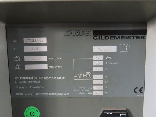 CNC drejebænk, fabr. GILDEMEISTER, type NEF 600 årg 2006