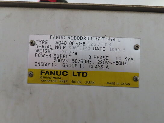 4 akset bearbejdningscenter, fabr. FANUC, type ROBODRILL Q T14 I AL årg 1999