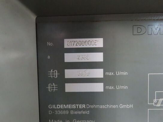 CNC drejebænk, fabr. GILDEMEISTER, type NEF 600 årg 2006