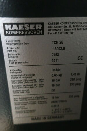 Skruekompressor, CHAMPION FM 07 RS, med filer og tank