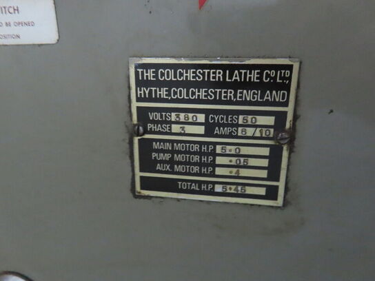 Drejebænk, fabr. COLCHESTER, type STUDENT 3100