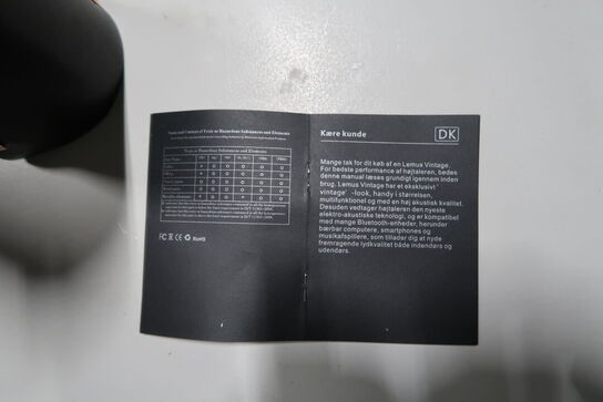 Transportabel højttaler LEMUS Vintage Black