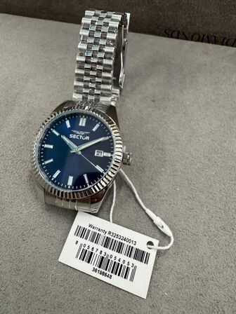 Armbåndsur SECTOR 240 41 MM 3H BLUE DIAL SS BR
