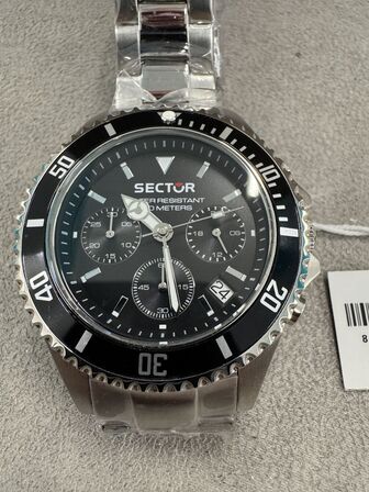 Armbåndsur SECTOR 230 43 MM CHR BLACK DIAL BR SS