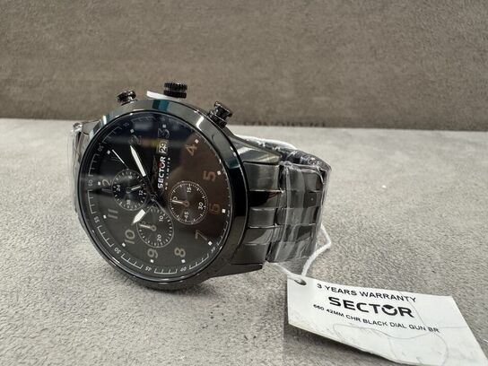 Armbåndsur SECTOR 660 42 MM CHR BLACK DIAL GUN BR