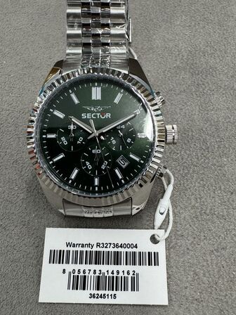 Armbåndsur SECTOR 240 41 MM CHR GREEN DIAL SS BR