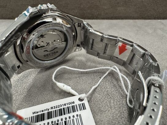 Armbåndsur SECTOR 230 43 MM AUTO 3H BLACK DIAL BR SS