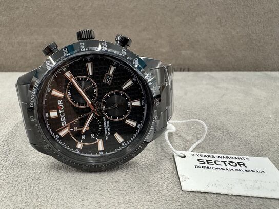 Armbåndsur SECTOR 270 45 MM CHR BLACK DIAL BR BLACK