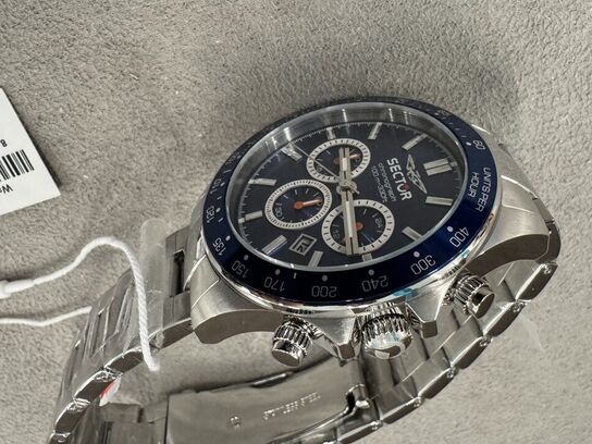 Armbåndsur SECTOR 230 43 MM CHR BLUE DIAL SS BR