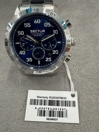 Armbåndsur SECTOR 270 45 MM MULT BLUE DIAL SS BR