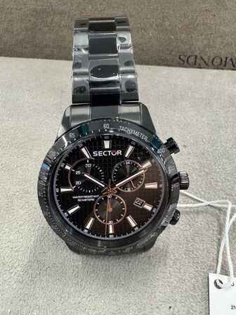 Armbåndsur SECTOR 270 45 MM CHR BLACK DIAL BR BLACK