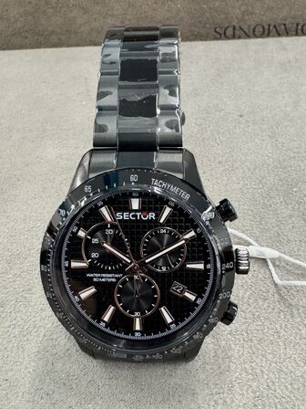 Armbåndsur SECTOR 270 45 MM CHR BLACK DIAL BR BLACK