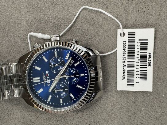 Armbåndsur SECTOR 240 41 MM CHR BLUE DIAL SS BR
