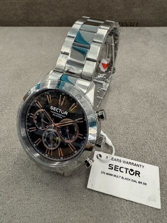 Armbåndsur SECTOR 270 45 MM MULT BLACK DIAL BR SS