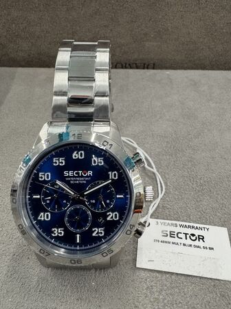 Armbåndsur SECTOR 270 45 MM MULT BLUE DIAL SS BR