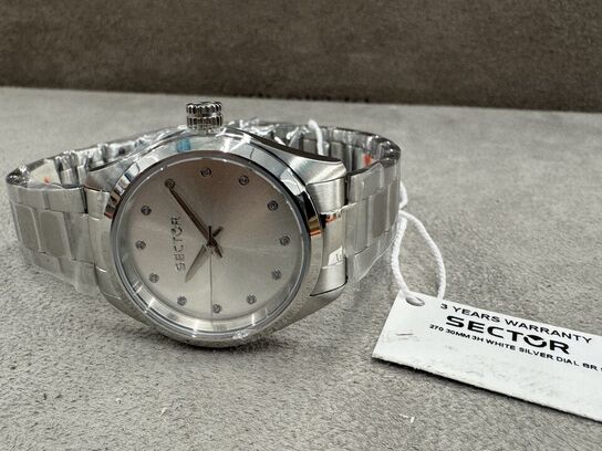 Armbåndsur SECTOR 270 30 MM 3H W/SILVER DIAL BR SS