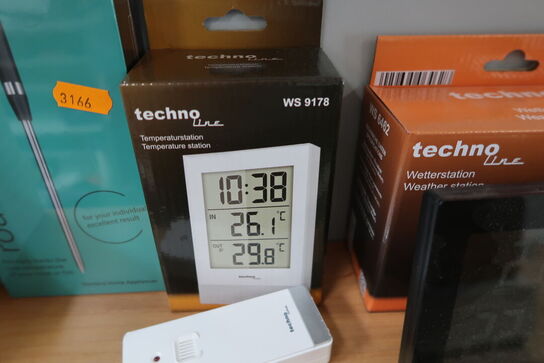 2 stk. temperaturstationer/vejrstation TECHNO LINE WS 9178, WS 6462
