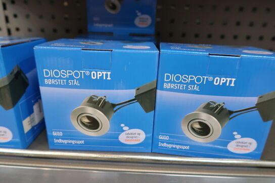 6 stk. spots DIOSPOT Opti Børstet Stål