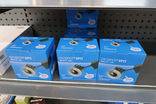 6 stk. spots DIOSPOT Opti Børstet Stål