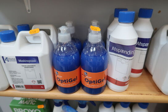 Hylde med maskinopvask, optigel, afpænding, maskinrens