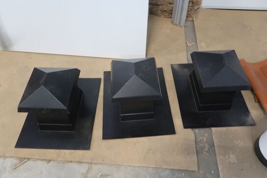 3 stk. taghætter til flad tag