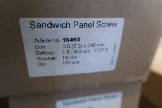 Ca. 400 stk. skruer, 5,5(6,3) x230 mm