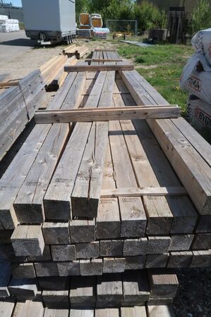 46,2 meter tømmer 100x100 mm