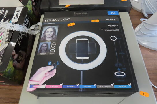 LED ring på stativ
