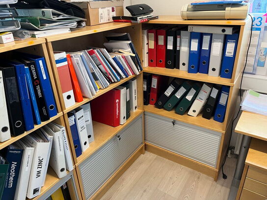 El. hæve/sænke skrivebord, 2 stk. skuffemoduler,  2 stk. reol