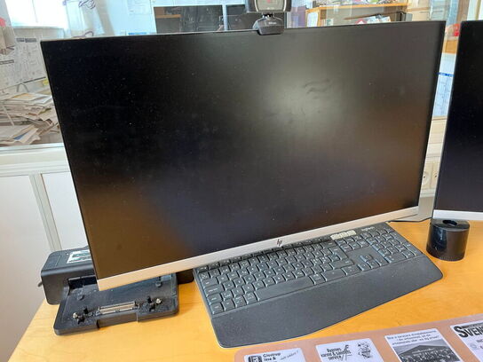 El. hæve/sænke skrivebord, 2 stk. skuffemoduler,  2 stk. reol