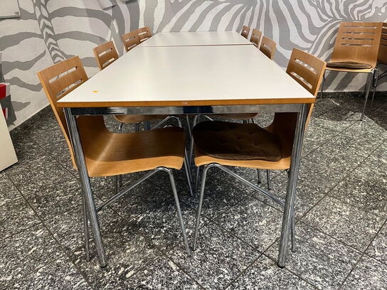 2 stk. spisebord med 8 stk. stole