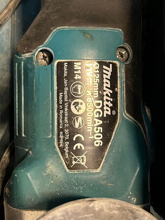 Accu. vinkelsliber, MAKITA DGA506