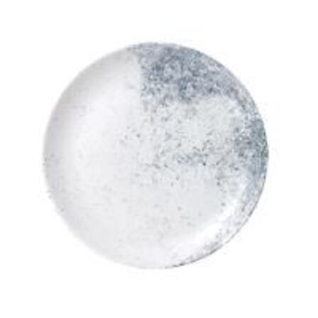 12 stk. Tallerken coupe mat hvid/blå 288 mm Haze Churchill