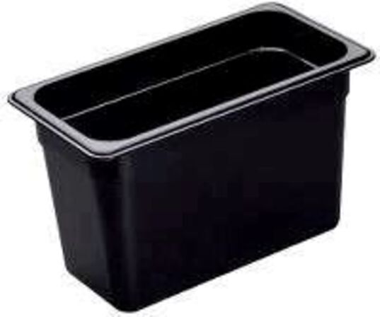 6 stk. Kantine 1/3 GN D200 mm sort Cambro