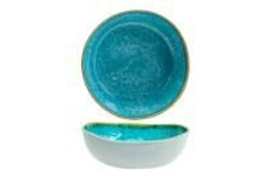 16 stk. Skål melamin azurblå 208 mm Streetfood Go