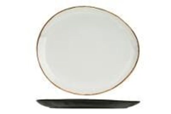 31 stk. Tallerken melamin oval lysgrå 267 mm Plato